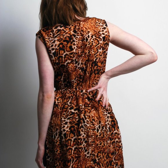 summer leopard print boho dress - nwot - Picture 2 of 4